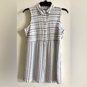 J. Jill Blue and White Striped Top